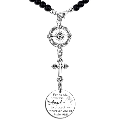 Car Cross Charms Christian Car Accessories Rear View Mirror Hanging Decor