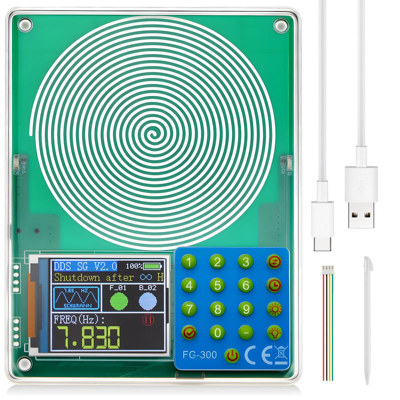 Relaxweex 0.01 to 200000Hz Adjustable Schumann Resonance Generator Ultra Low Frequency Generator Resonator Sound Frequency Machine with USB and Acrylic Case for Sleep, Yoga, Meditation, Stress Relief