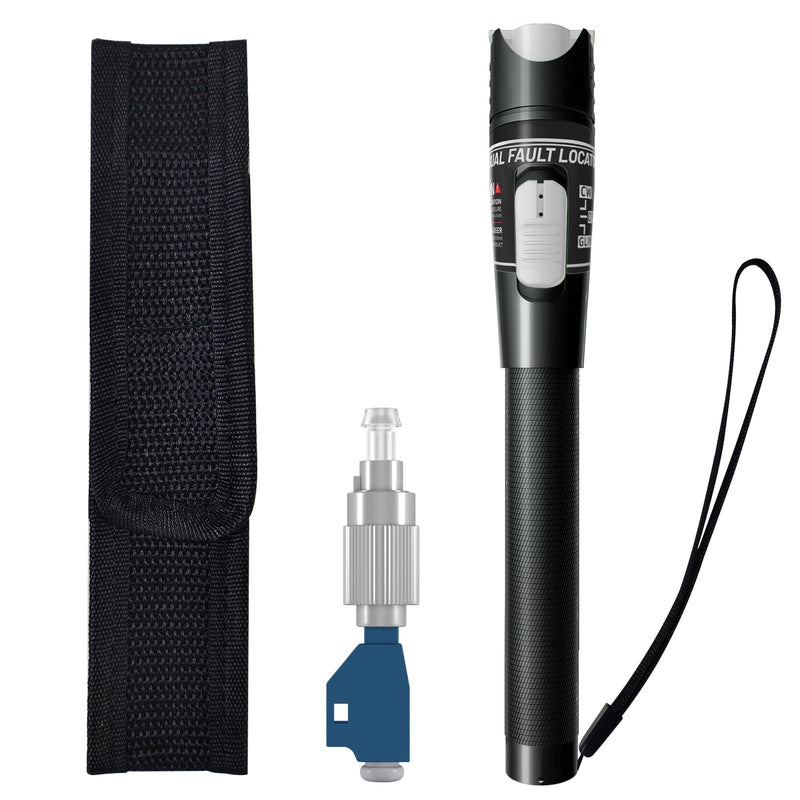 [Australia - AusPower] - Visual Fault Locator - 80KM High-Power VFL Fiber Optic Tester Kit with FC/LC/SC/ST Compatibility - Single Mode 9/125μm for Long-Distance Fiber Testing 80mW VFL + FC/LC Connector 