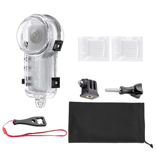 Insta 360 X3 Invisible Dive Case, Splash Prevention Housing Waterproof Up to 50m (164ft) Underwater Dive Protective Shell for Insta360 X3 with Bracket Accessories