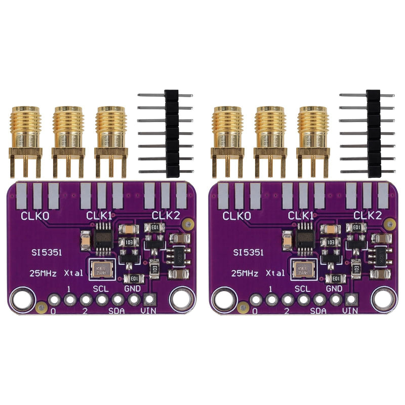[Australia - AusPower] - High Frequency Signal Generator Si5351A Si5351 5351, 8KHz to 160MHz DC3.3-5V Square Wave Frequency Generator Board Module I2C for Arduino - 2PCS 