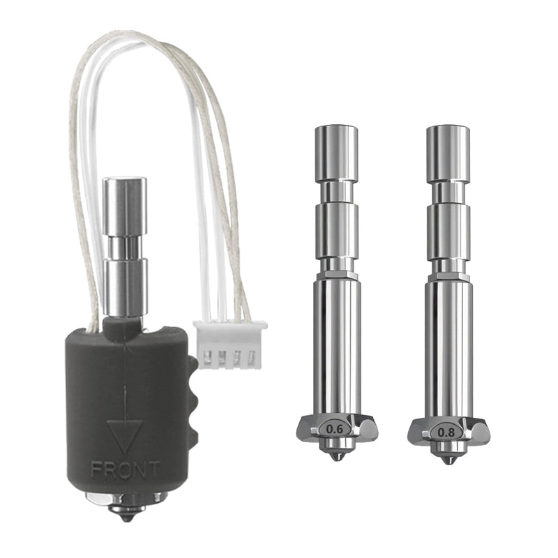 for Anycubic Kobra 3 Max Nozzle&Hotend(0.4mm) New Upgrade with 0.6MM and 0.8MM Quick Change High Flow Integrated Hardened Steel Nozzle Throat Extruder Kit for Anycubic Kobra 3 Max Combo 3D Printer 0.4mm Hotend with 2 PCS Nozzle