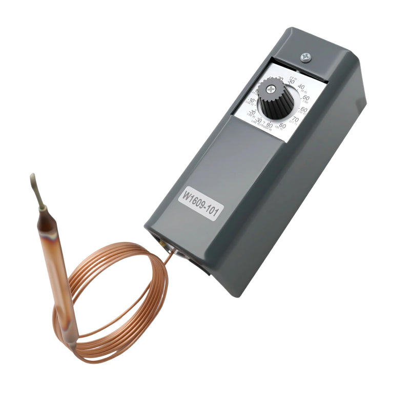 [Australia - AusPower] - W1609-101 Refrigeration Thermostat Temperature Controller with Remote Bulb & 5 Ft Capillary – TH-1609 Model, Temperature Range: -30°F to 90°F (-34°C to 32°C) 