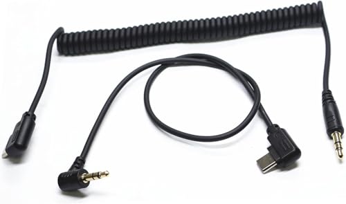 (3.5mm-USB c) for Sony a7v/a7m5/a7r6 Shutter Release Connection Cable Camera a6700 a7c r/a7cII/ZV-E1/ZV-E10 II 13.8in Flash Starter Remote Control Accessory Wire(3.5mm-Type c Cable 2pcs) 3.5-TPC SY