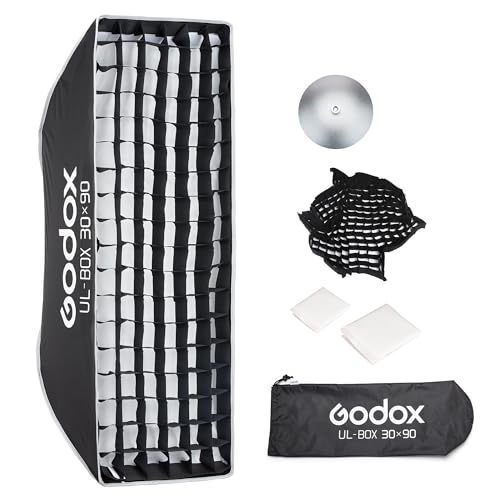Godox 12"x35.5" Foldable Rectangular Softbox, Quick Release Strip Soft Box 12"x35.5"
