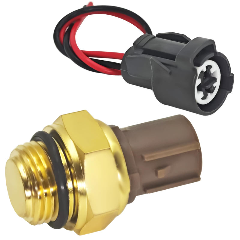 [Australia - AusPower] - Radiator Coolant Fan Switch 37760-P00-003 with Connector Pigtail Harness, Water Temperature Sensor Switch - Compatible with Honda Accord Civic CR-V Odyssey, Acura CL Integra RSX TL 