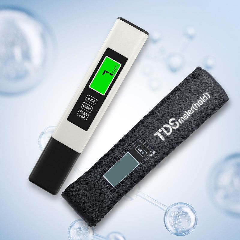 [Australia - AusPower] - 2025 New 4-in-1 Digital TDS Meter – Water Quality Tester | EC, Temperature (℃/℉) & 0-9999 ppm for Drinking Water, Aquariums & RO-RODI Systems – White 