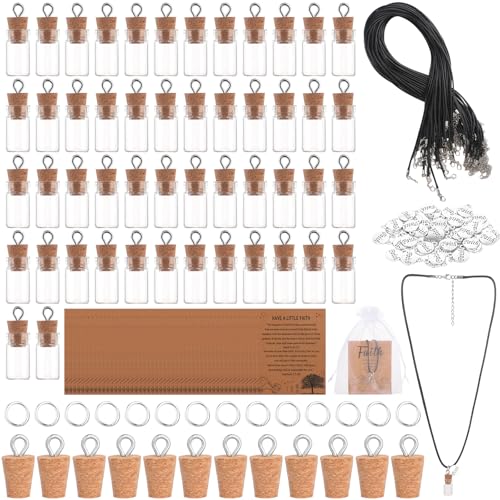 50 Sets Mustard Seed Faith Necklace for Women Mustard Seed Gift Bulk