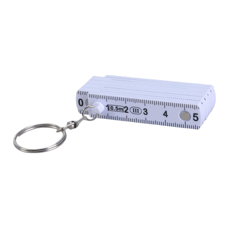 [Australia - AusPower] - Small Folding Ruler Keychain 50cm 10 Fold Ruler Keyring Hand Travel Ruler Upgrades for Active Measurements 