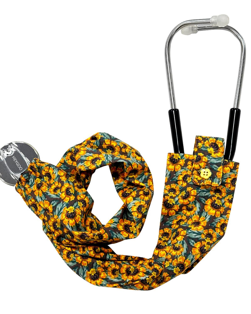 [Australia - AusPower] - Sunflower Stethoscope Cover, Stethoscope Protective Decor Cover for Doctor Nurse 