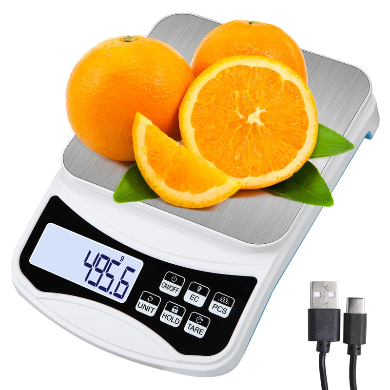 [Australia - AusPower] - Digital Lab Scale 5000g x 0.1g LCD Display Analytical Balance Jewelry Scale with Charging Precision Electronic Scale Scientific Scale 0.1g Accuracy for Laboratory Kitchen Measurement Rechargeable 