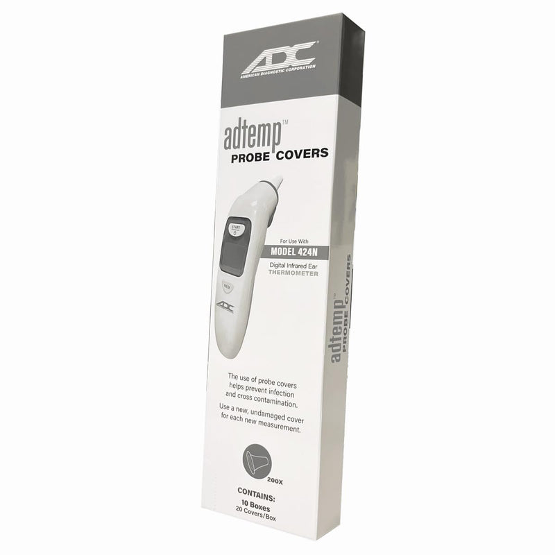 [Australia - AusPower] - ADC Adtemp 424N Tympanic Ear Thermometer Disposable Probe Covers, Box of 200 