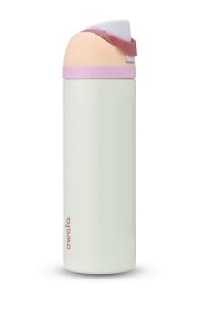 Owala FreeSip Insulated Stainless Steel Water Bottle with Straw for Sports and Travel, BPA-Free, 24-Ounce, Coastal Mist 24 Ounces