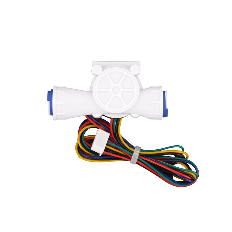 [Australia - AusPower] - Watflow G3/8" Quick Connection Water Flow Sensor, Water Flow Sensor, Food-Grade Flowmeter, Pulse & Temperature Output, for Water Purifiers, Coffee Machines,0.5-6L/min 
