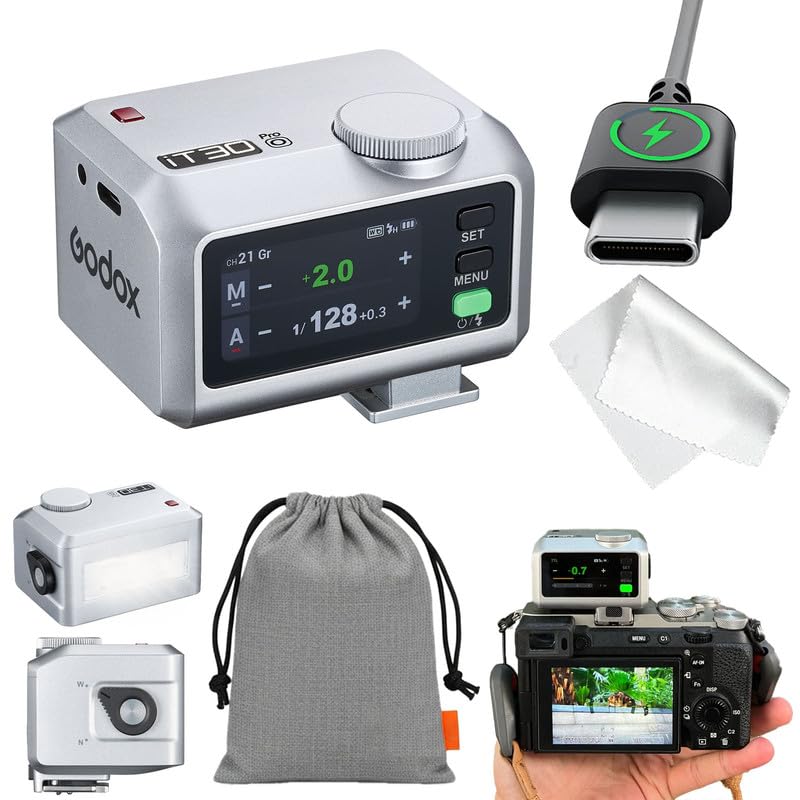GODOX iT30pro O for Olympus - GoDOx IT30 Pro for Olympus GODox iT30 PRO GodOX TTL Flash, Wireless Master & Receiver, HSS 1/8000 Second, 2.4G Wireless, Touchscreen, GodOX Flash Silver IT30PRO for Olympus