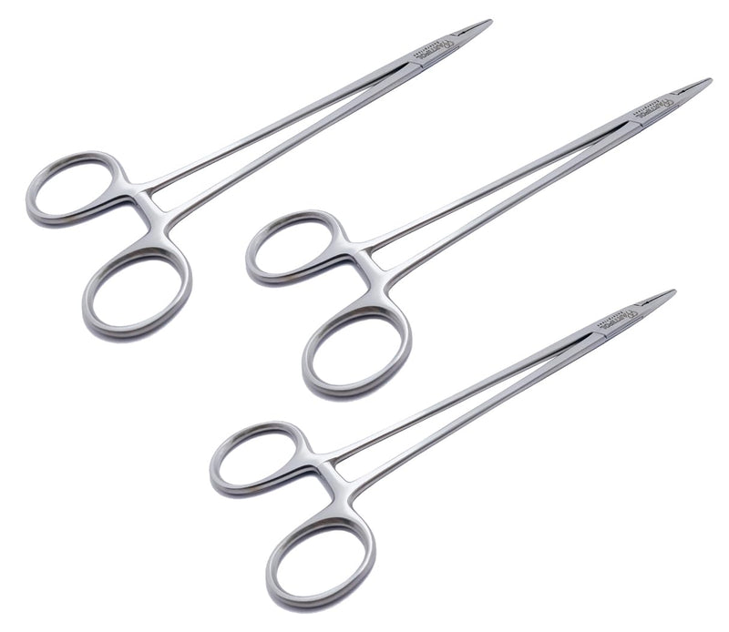 [Australia - AusPower] - 3 Pieces Crile-Wood Needle Holders 20 cm | Premium-Grade Stainless Steel | Precision Suturing Forceps with Serrated Jaws & Ratchet Lock | Reusable & Autoclavable Instruments # 132910144-1 