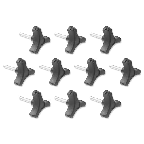 BYSOL 5/16"-18 wing nut knob with 2-inch threaded post, 2-inch diameter, 10-piece set