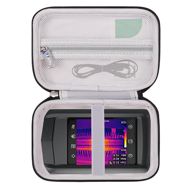 [Australia - AusPower] - Case for HP96 Thermal Imaging Camera Super Resolution 240 x 240 Thermal Camera with Visual Camera, Carrying Case Compatible with HSFTOOLS HP96 Thermal Camera (Case Only) (Black) Black 