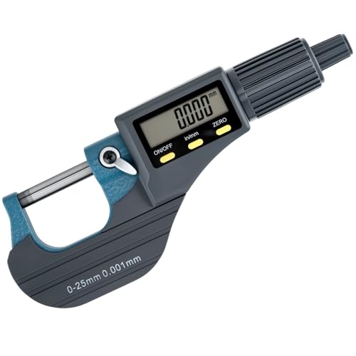 Mcbazel Micrometer Micrometer Screw Digital Outside Micrometer 0-25 mm, 0.001 mm Resolution
