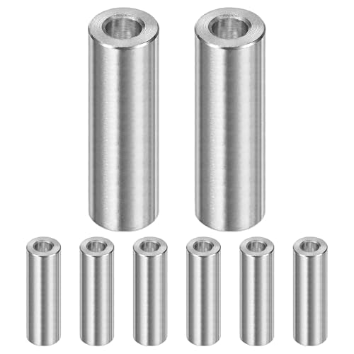 M METERXITY M6 304 stainless steel spacers, 6mm ID x 12mm OD x 35mm long, silver round screw standoffs