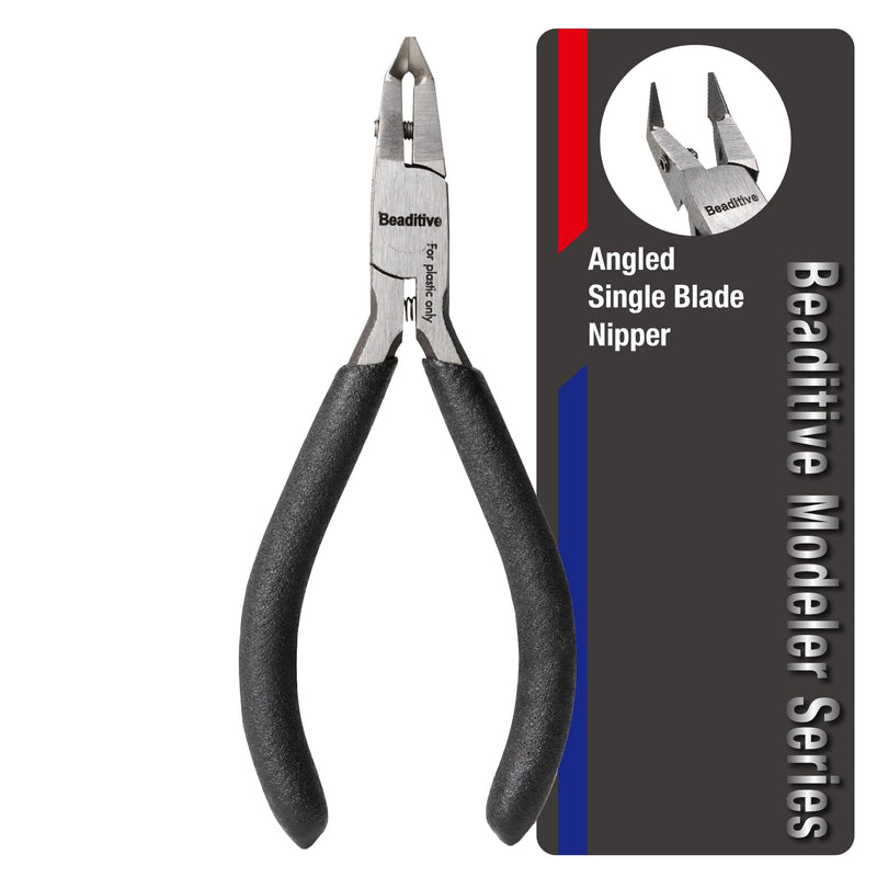 [Australia - AusPower] - Beaditive Single Blade Nipper for Plastic Model - Plastic Sprue Cutter - Gunpla, Gundam Model, Scale Model Building (Angled) Angled 