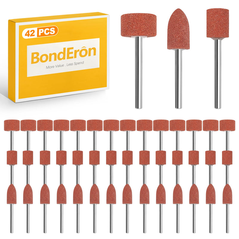 42-Piece Corundum Grinding Pen Attachment Set for Drill, Cordless Screwdriver, Rotary Tool, for Grinding, Polishing, Deburring, Wood, Stone, Metal, Accessories DIY