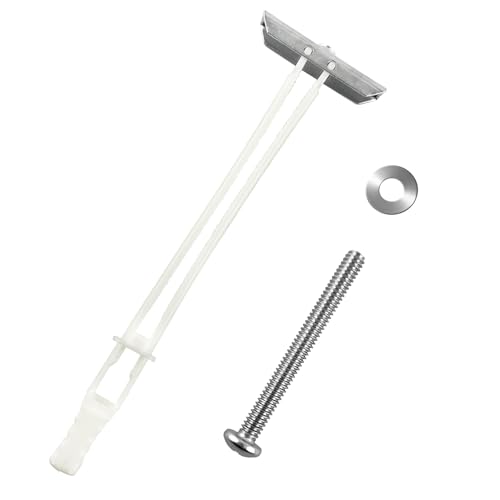 MateIJS 12-piece heavy-duty drywall toggle bolt anchors with bolts, zinc-plated hollow wall anchors for TV mounting