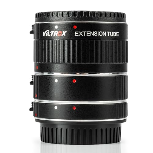 VILTROX DG-C Auto Focus Macro Extension Tube Set Compatible with Canon EF EF-S Lens DSLR Camera 2000D 1300D 800D 600D 400D 200D 90D 70D 50D 30D 10D 7D 6D 5D T7 T6 T5 T4i SL3(12mm 20mm 36mm)