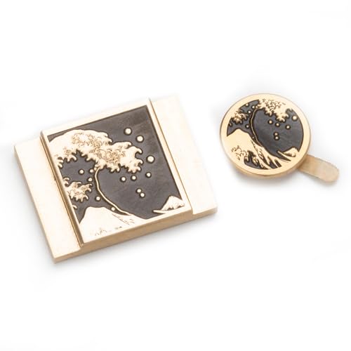 Kanagawa Wave Pattern Camera Hot Shoe Cover Shutter Button for Sony A1 A7C A7CR A7CII A7R A7M2 A7M3 A6700 A6600 A6500 A6400 A6300 (Copper Alloy-Set) Copper Alloy-Set