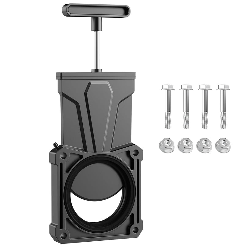 DUMPMAN RV Waste Gate Valve with Flow Control Handle, Fit for 3" Sewer Pipe, Waste Valve for Camping