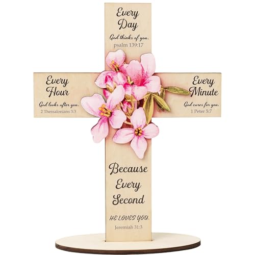 Christian Gifts for Women – God Says You Are Sunflower Plaque, 2-Layer Wood Religious Desk Decor, Faith-Based Inspirational Gift, Sunflower Gifts for Women, Encouragement, Baptism Gift, Teacher Desk Decor (CL Christian Cross For Men)