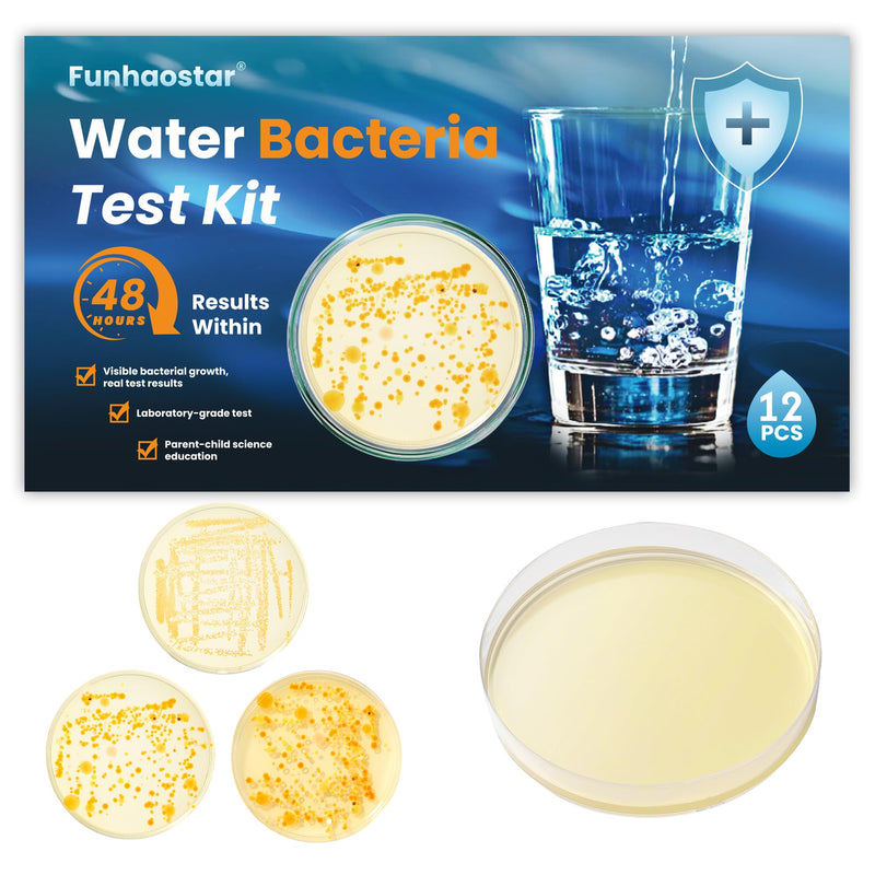 [Australia - AusPower] - Bacteria Test Kits for Drinking Water - 12 Tests Detect Coliform, E.coli & All Bacteria | Home Quality Testing Kit for Well, Tap, Pool, Hot Tub & City Water | Easy DIY Tester with Free Lab Analysis 
