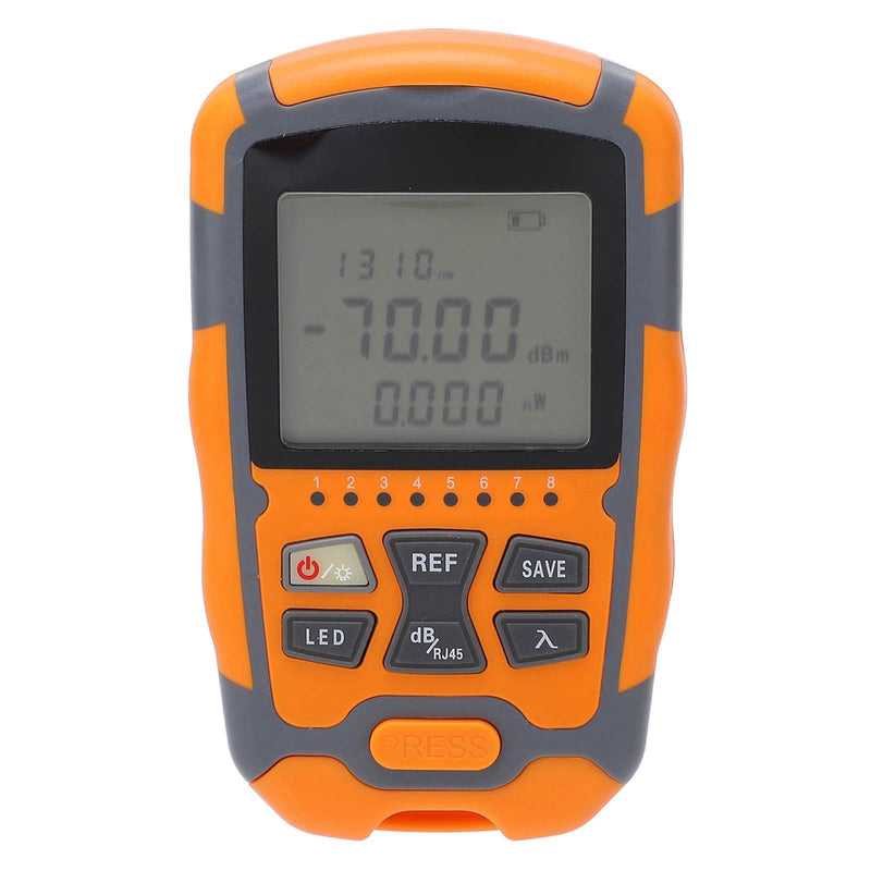 [Australia - AusPower] - Mini Optical Power, Optical Power Meter Tester Multimeter with LED Light Kit Network & Cable Testers Meter Portable Fiber 