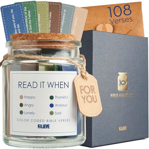 BLIEVE Read Me When Bible Verse Jar For Men Men-Navy Blue