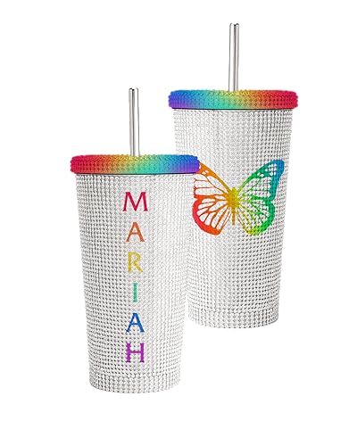 Mariah Carey Official Pride Rainbow Bedazzled Tumbler