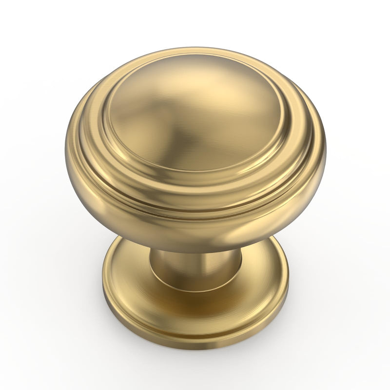 Amerdeco 10 Pack Champagne Bronze Cabinet Knobs Single Hole Cabinet Pulls 1 Inch Drawer Knobs for Bathroom Cabinets ZH0086 1" Single Hole