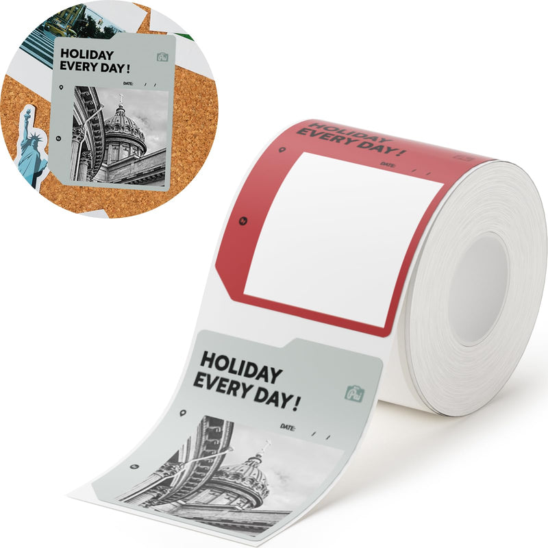 NIIMBOT Photo Label only for B21 Pro Label Printer, 2x2.5in (50x63mm) Photo Paper, Waterproof Sticker Card for Scrapbook DIY (Sunlit Flight) 2"X2.5"-Sunlit Flight