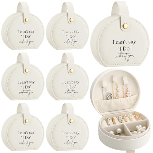 Colingmill 6 Pcs Bridesmaid Proposal Gift Travel Jewelry Box