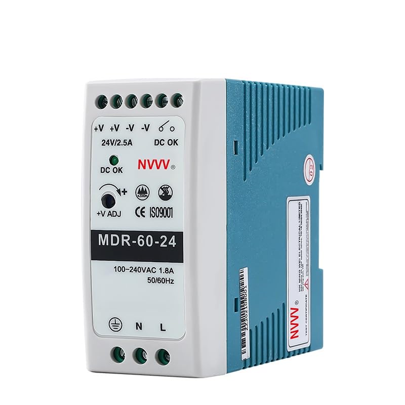 MDR-60-24 AC to DC DIN-Rail DIN Rail Power Supply 60W, 24V, 2.5 MDR-60-24 24V, 60W, 2.5A