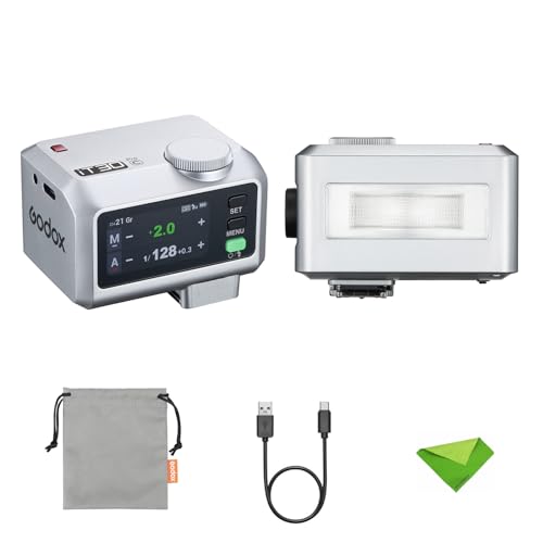Godox iT30Pro C iT30Pro-C TTL Flash for Canon Camera, GN15 1.5s Recycle Time, 560 Full Power Flash, 1/8000 HSS, 2.4G Wireless, Built-in Lithium Battery, 2.8″ Full-Color Touchscreen Speedlight (Silver)