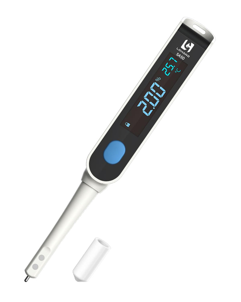 [Australia - AusPower] - Digital Salinity Meter, Platinum Electrode & Concave Surface for Lab-Grade Accuracy, Auto-Measured Salt Content Tester, Rapid Test for Aquarium/Saltwater/Salty Food, Range: 50ppt/1.000〜1.045 