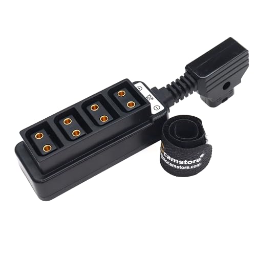 Ultrashort Dtap Splitter, P-tap Splitter Cable, D-tap to 4ports P-tap D-tap Splitter Cable for Cinema Camera Power, Dtap Power Tap Receptacle Ultrashort