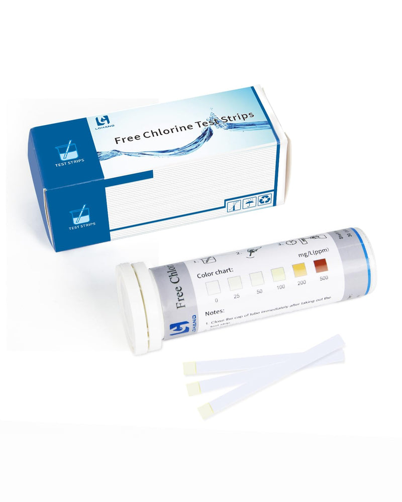 [Australia - AusPower] - 0-500 ppm Chlorine Test Strips for Restaurant Sanitizer Test Kit, 100 Strips per Vial, Bleach Test Strips, Testing Kit for Food Service, Bars, Hotels, Kitchen Supplies, Food Trucks, Daycare, Factory 0-500PPM 