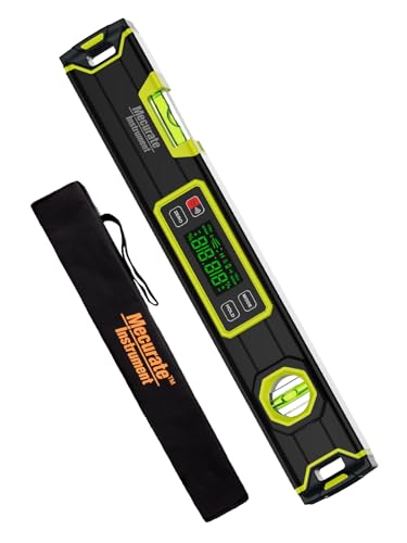 Mecurate 16-inch magnetic digital level with electronic angle finder and digital display