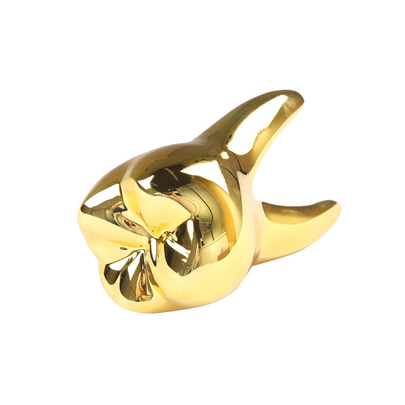 Tooth Sculpture for Display Decoration Clinic Desktops, Golden | dental decorations for office tooth model gift for display decoration clinic desktops dental student gift gold