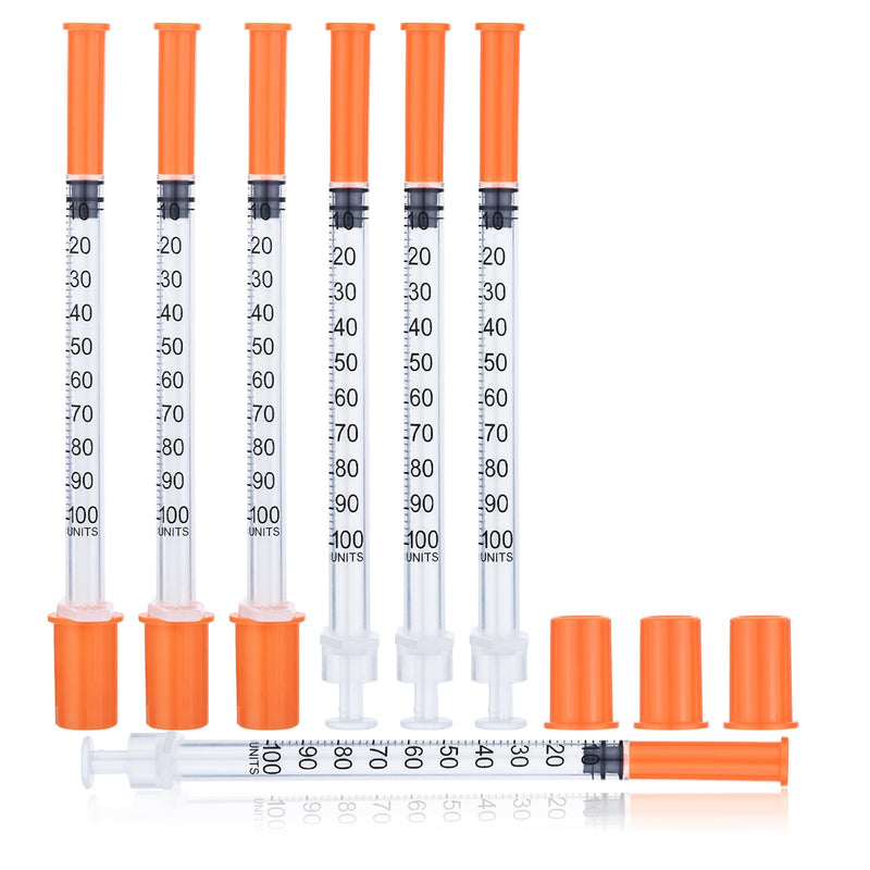 U-100 1ml Syringe 32 Gauge 1/4 Inch(6mm), 1cc Lab Supplies, Individually Sealed Pack of 100 1ml 32G 1/4 In 100.0