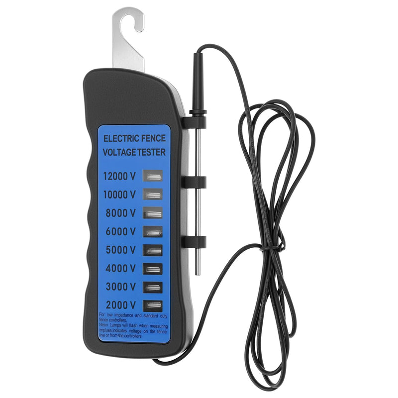 [Australia - AusPower] - QWORK Electric Fence Voltage Tester, 12KV Fence Tester, 8 Neon Lights Testing Tool, Fault Finder for Farms 