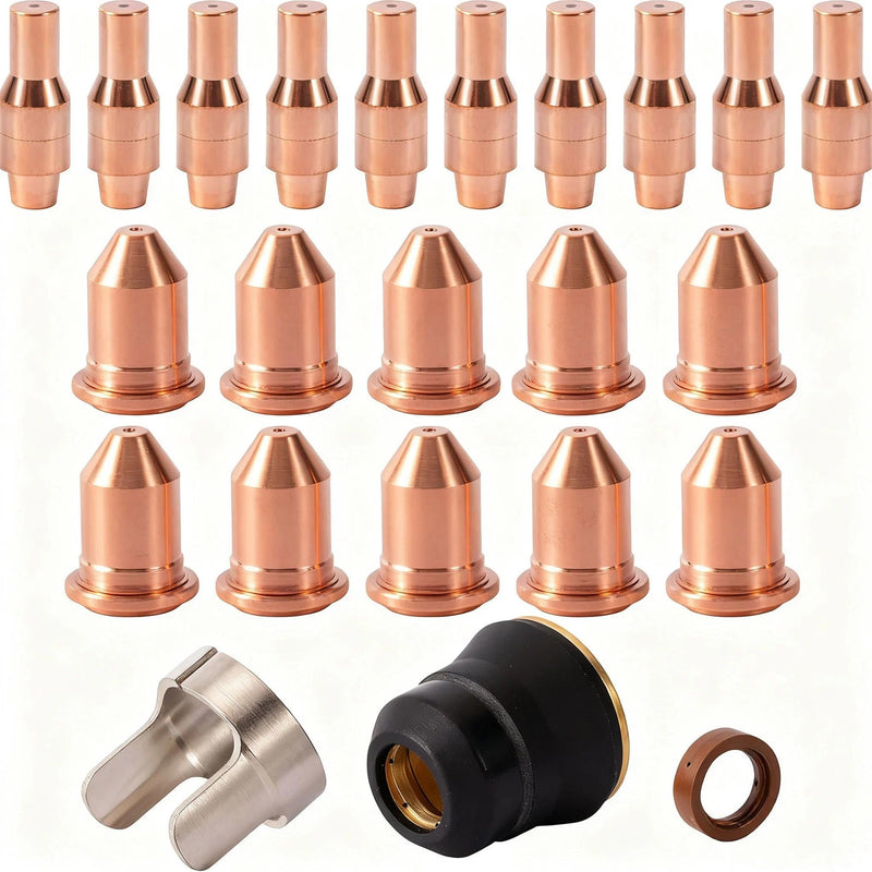 [Australia - AusPower] - Plasma Torch Electrode 56576 Nozzle 56811 56255 45A fits Harbor Freight Titanium Plasma45 TI-PC45 iPT-45 58895 Plasma Torch consumables,23pk 