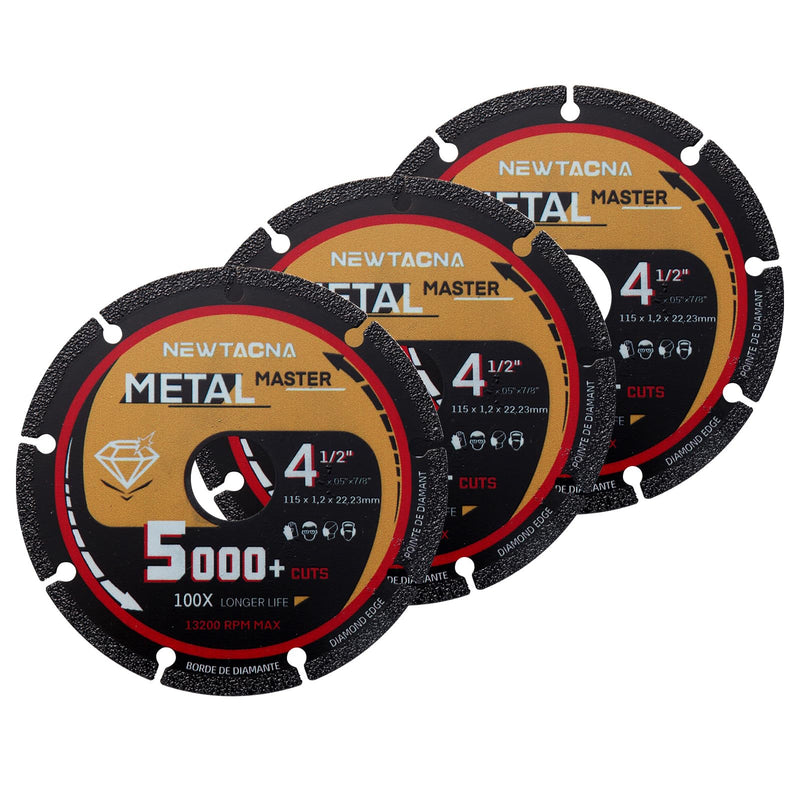 [Australia - AusPower] - 4 1/2 Cut Off Wheel Angle Grinder Cutting disc Diamond 4.5 Cut Off Wheel for Metal Cut Off Wheels 4 1/2 inch Metal Cutting Blade 3 Pack 