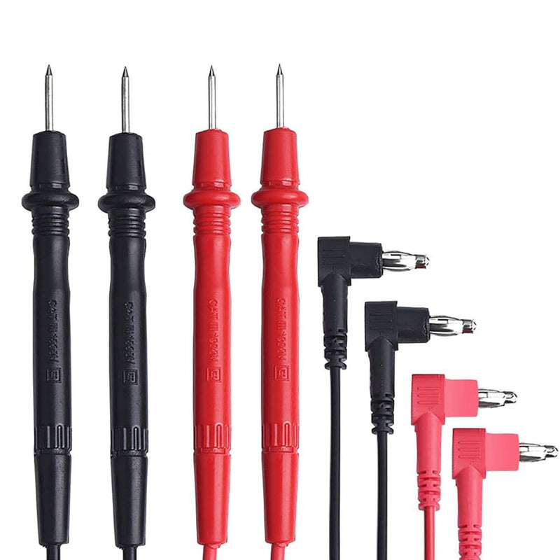 [Australia - AusPower] - Banana Plug Multimeter Test Leads,1000V 10A Digital Multi Meter Clamp Tester Probe Test Probes Leads for Multimeter Electronic Test Leads Accessories (4 pcs) 